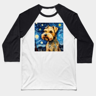 Irish Soft Coated Wheaten Terrier Night Baseball T-Shirt